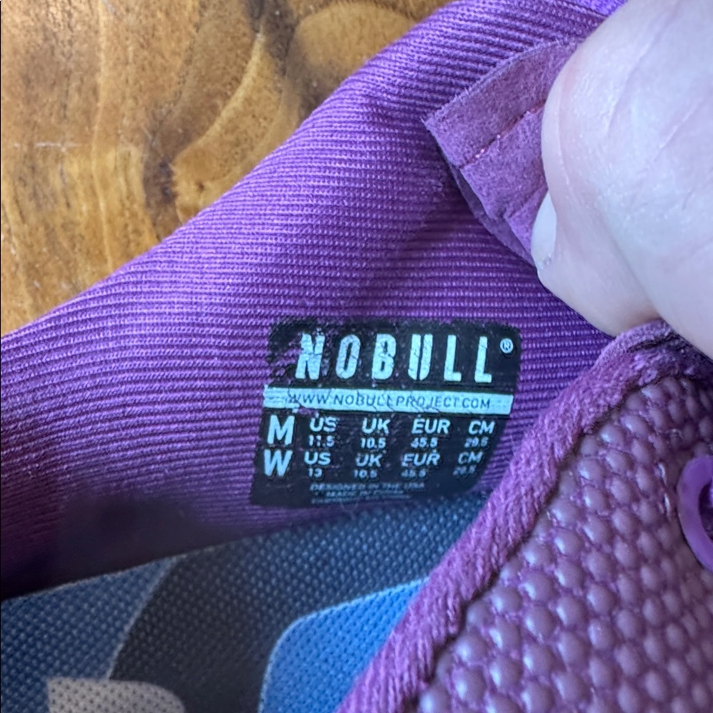 Deep Purple NoBull Trainers Crossfit Sneakers M11.5 W13 - Picture 2 of 16